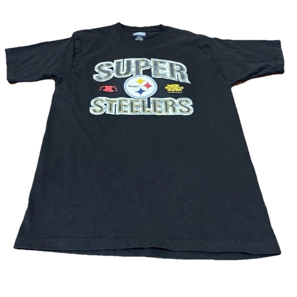 Reebok Pittsburgh Steelers T-Shirt‎ Super Steelers cotton mens medium football